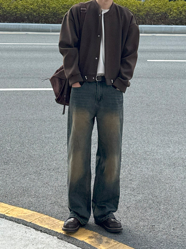 【Metanoia】🇰🇷韓製 刷色落地牛仔褲 - 1