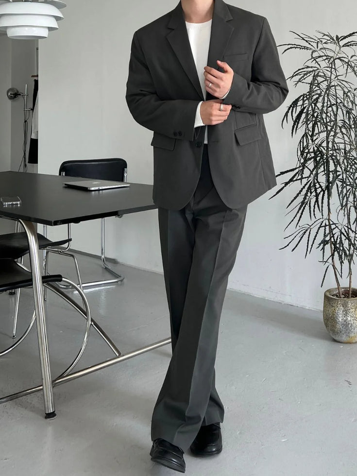 【Metanoia】🇰🇷韓製 簡約雙扣西裝外套 - 3