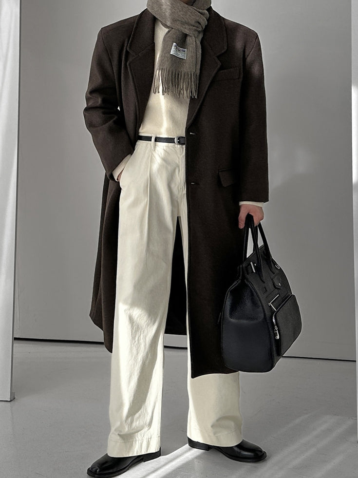 【Metanoia】🇰🇷韓製 20%羊毛翻領長版大衣 - 3