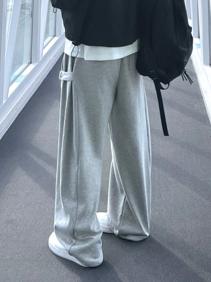 【Metanoia】🇰🇷韓製  休閒側扣落地棉褲 - 3