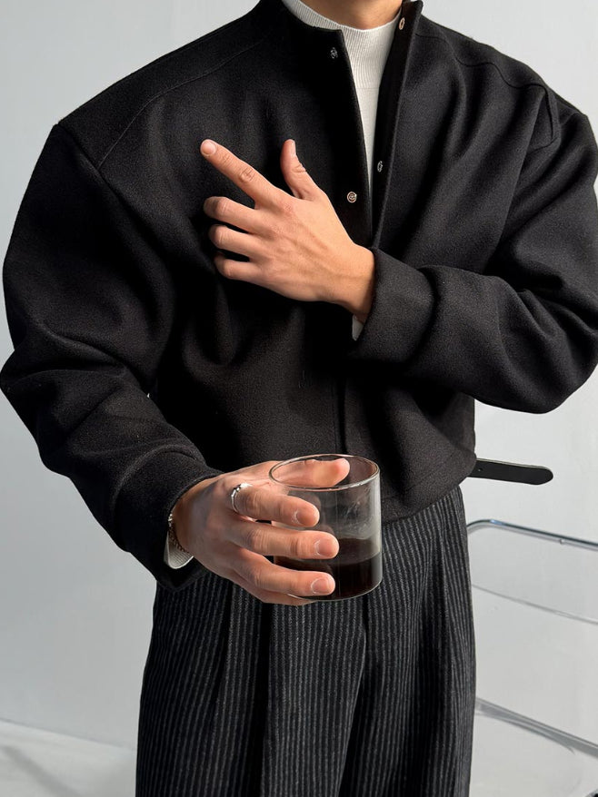 【Metanoia】韓國設計 短版肩線開衫外套 - 6