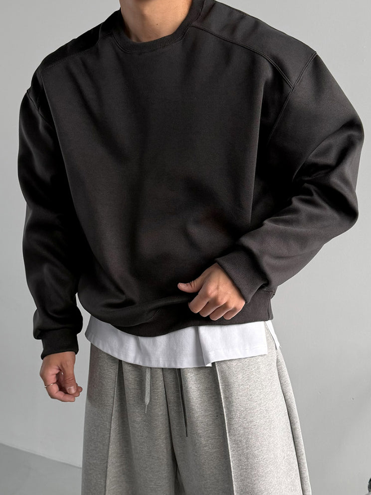 【Metanoia】韓國設計 肩線長袖衛衣 - 1