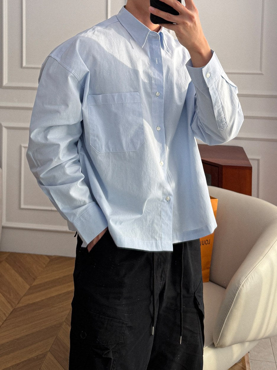 【Metanoia】🇰🇷韓製 短版城市長袖襯衫 - 1