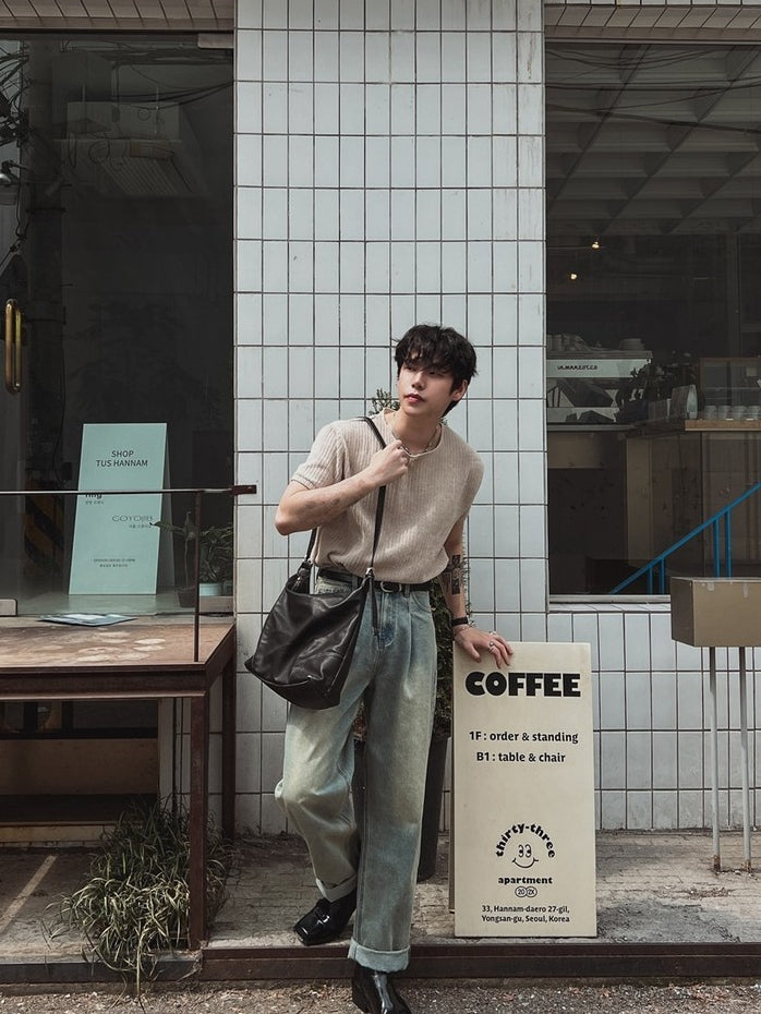 【Metanoia】🇰🇷韓製 絲絨寬領短袖上衣 - 2