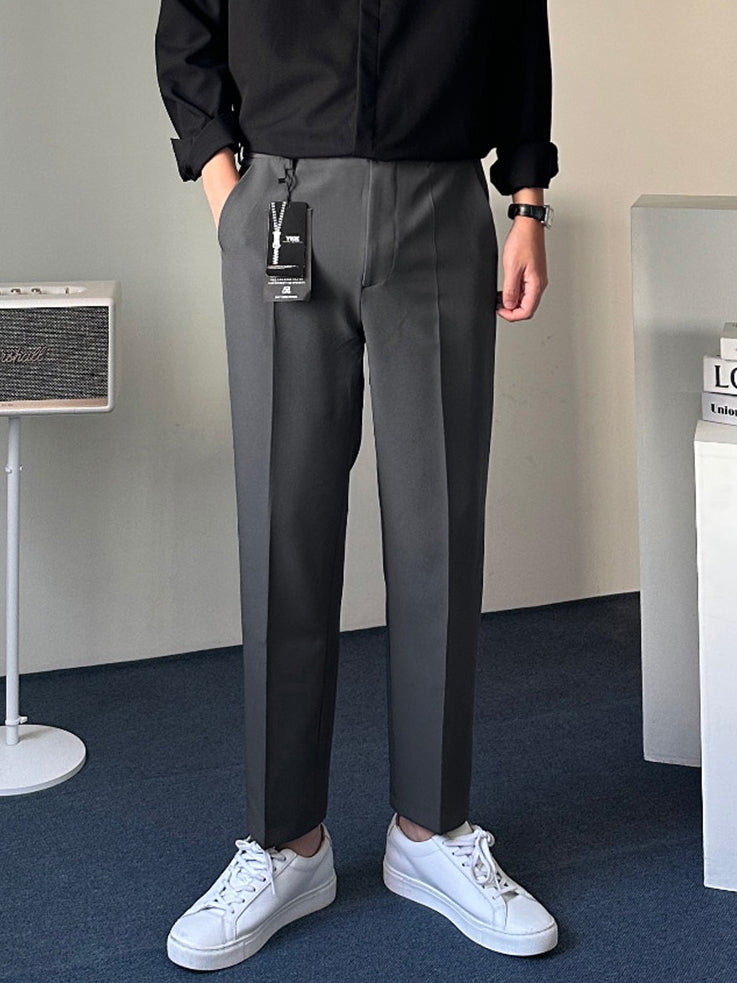 【Metanoia】韓國設計 西裝抗皺直筒九分褲 - 1