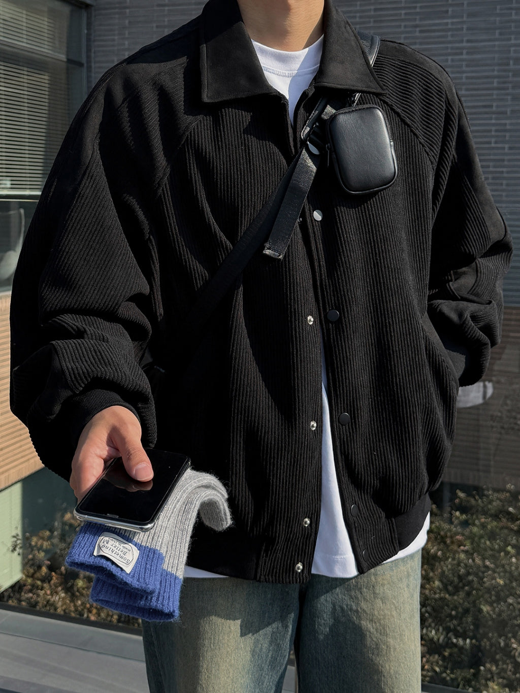 【Metanoia】韓國設計 翻領燈芯絨外套 - 1