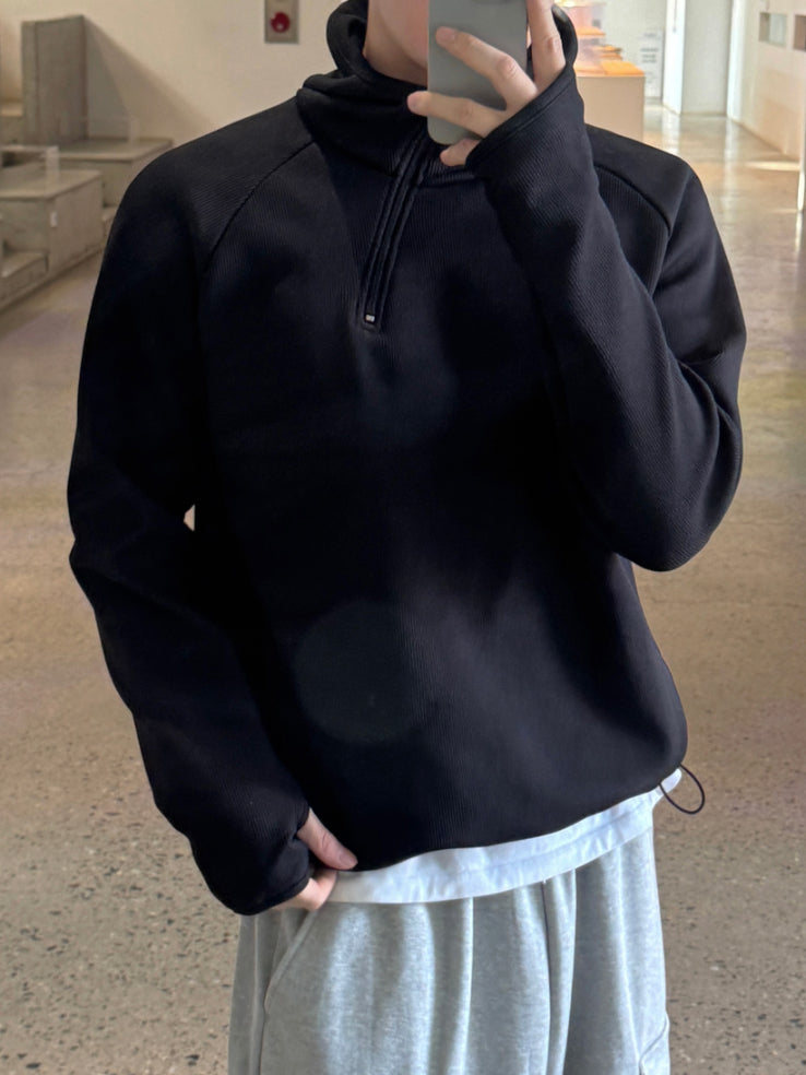 【Metanoia】🇰🇷韓製 連帽半高領拉鍊長袖上衣 - 1