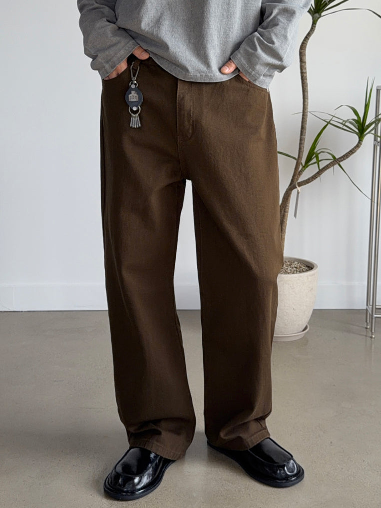 【Metanoia】韓國設計 卡其落地褲 - 1