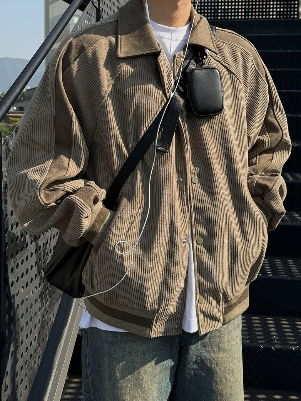 【Metanoia】韓國設計 翻領燈芯絨外套 - 1