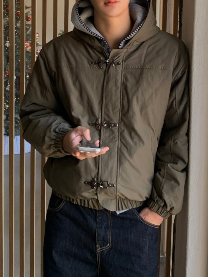 【Metanoia】韓國設計 消防扣填充外套 - 1