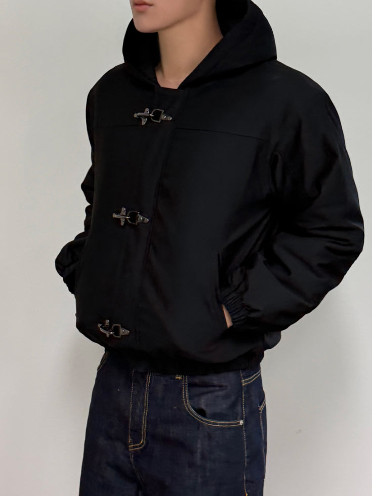 【Metanoia】韓國設計 消防扣填充外套 - 1