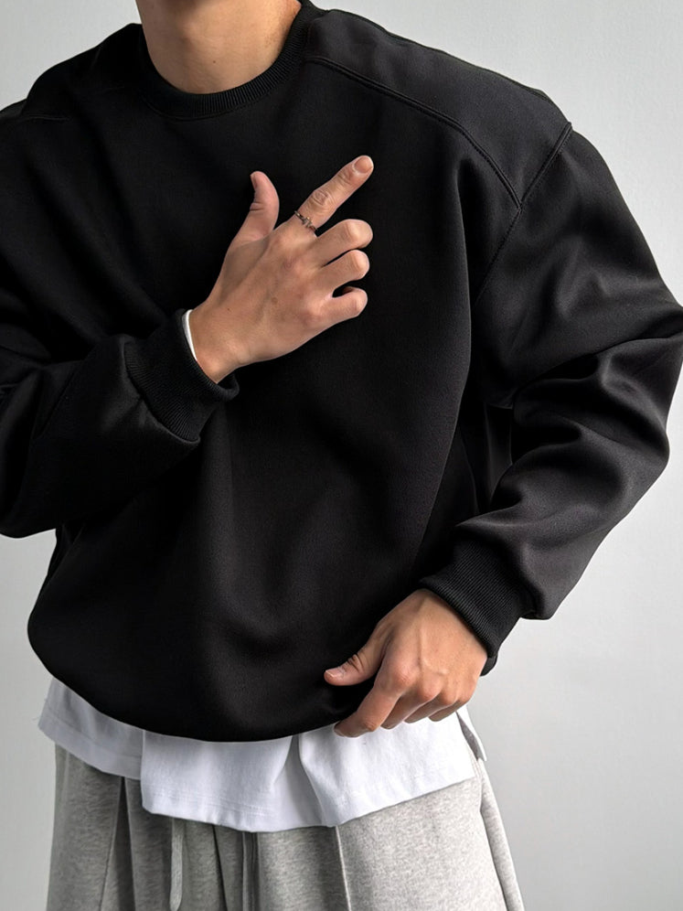 【Metanoia】韓國設計 肩線長袖衛衣 - 1