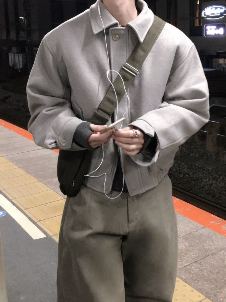 【Metanoia】韓國設計 短版翻領外套 - 1