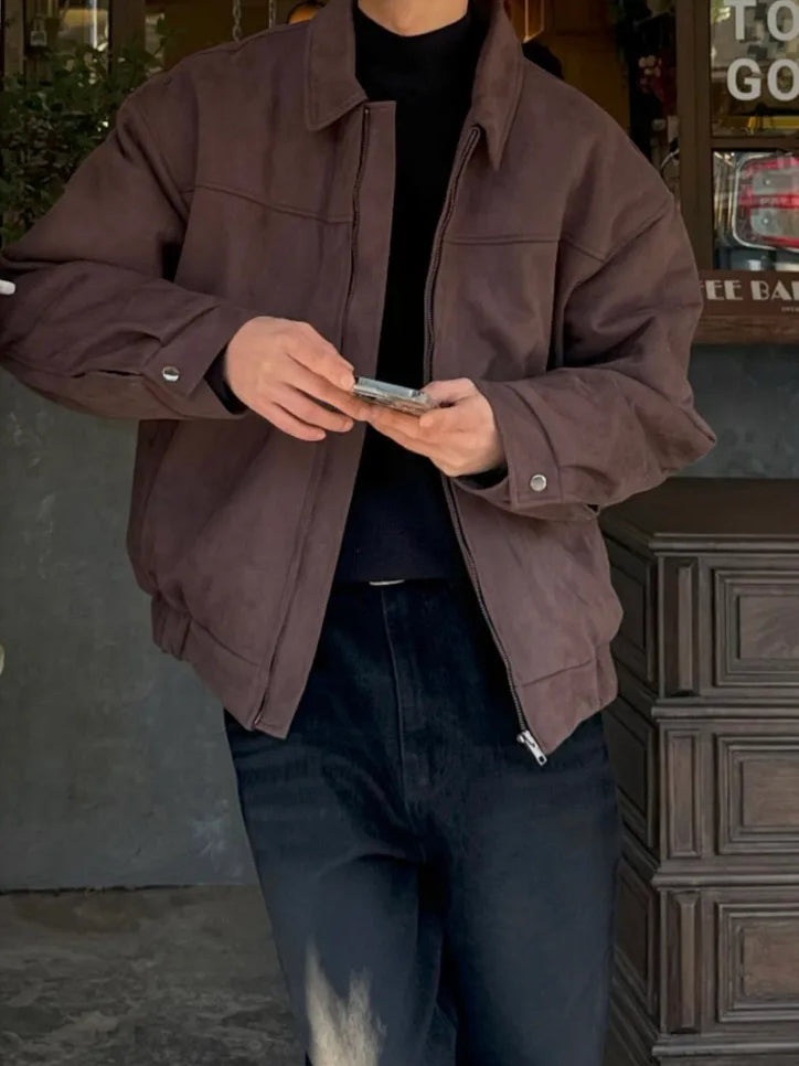 【Metanoia】🇰🇷韓製翻領麂皮外套 - 1