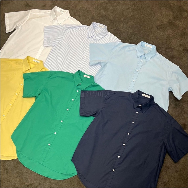 【Metanoia】🇰🇷韓製 條紋和素色短袖襯衫