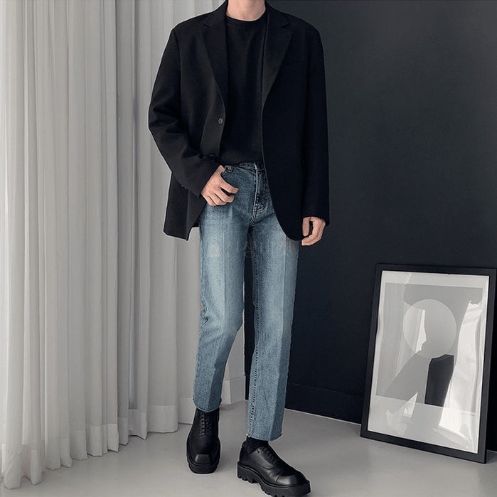 【Metanoia】🇰🇷韓製 直筒修身九分牛仔褲