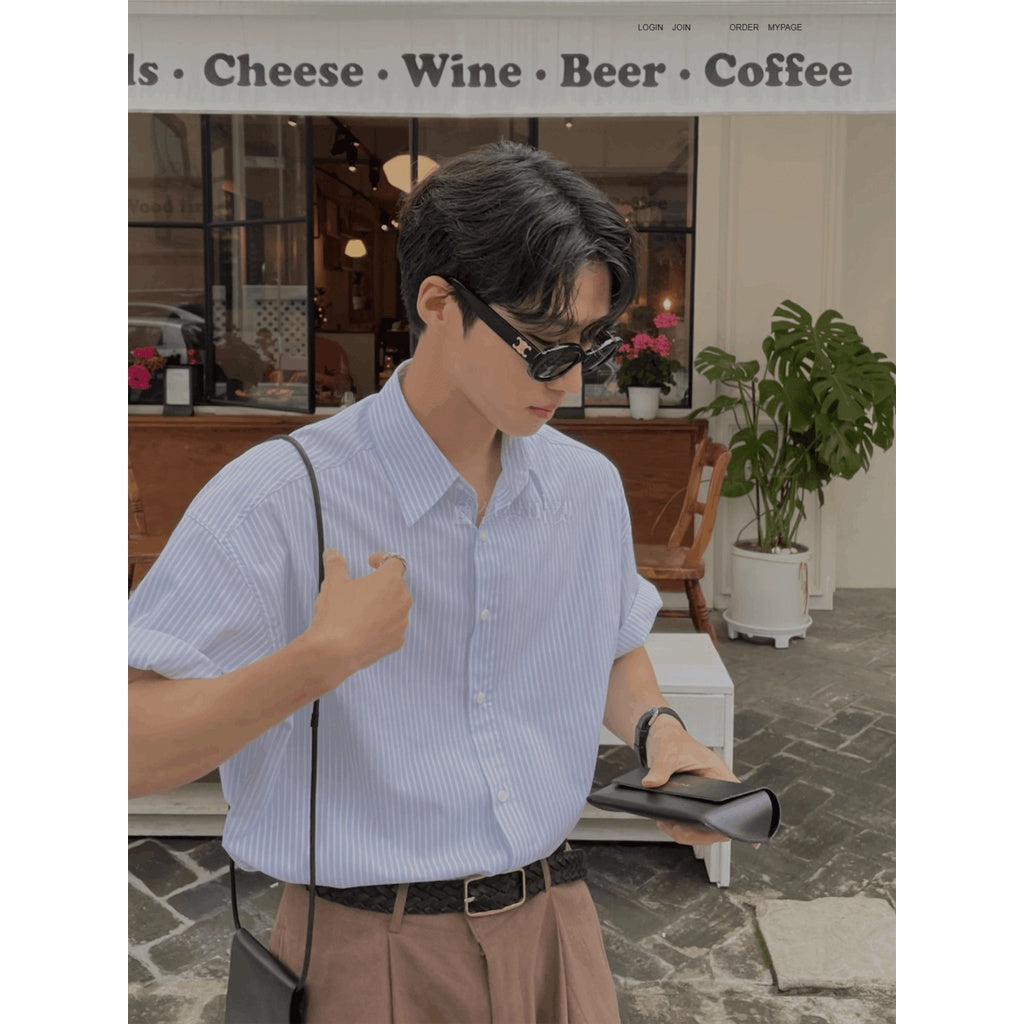 【Metanoia】🇰🇷韓製 條紋和素色短袖襯衫