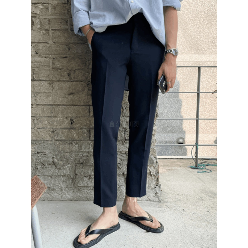 【Metanoia】🇰🇷韓製 半鬆緊西裝九分長褲