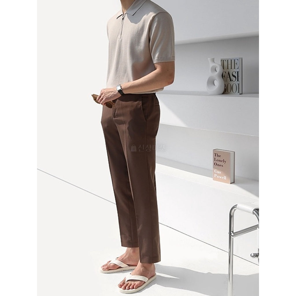 【Metanoia】🇰🇷韓製 半鬆緊西裝九分長褲