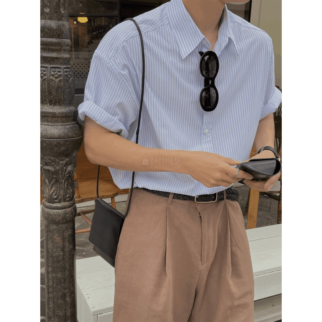 【Metanoia】🇰🇷韓製 條紋和素色短袖襯衫