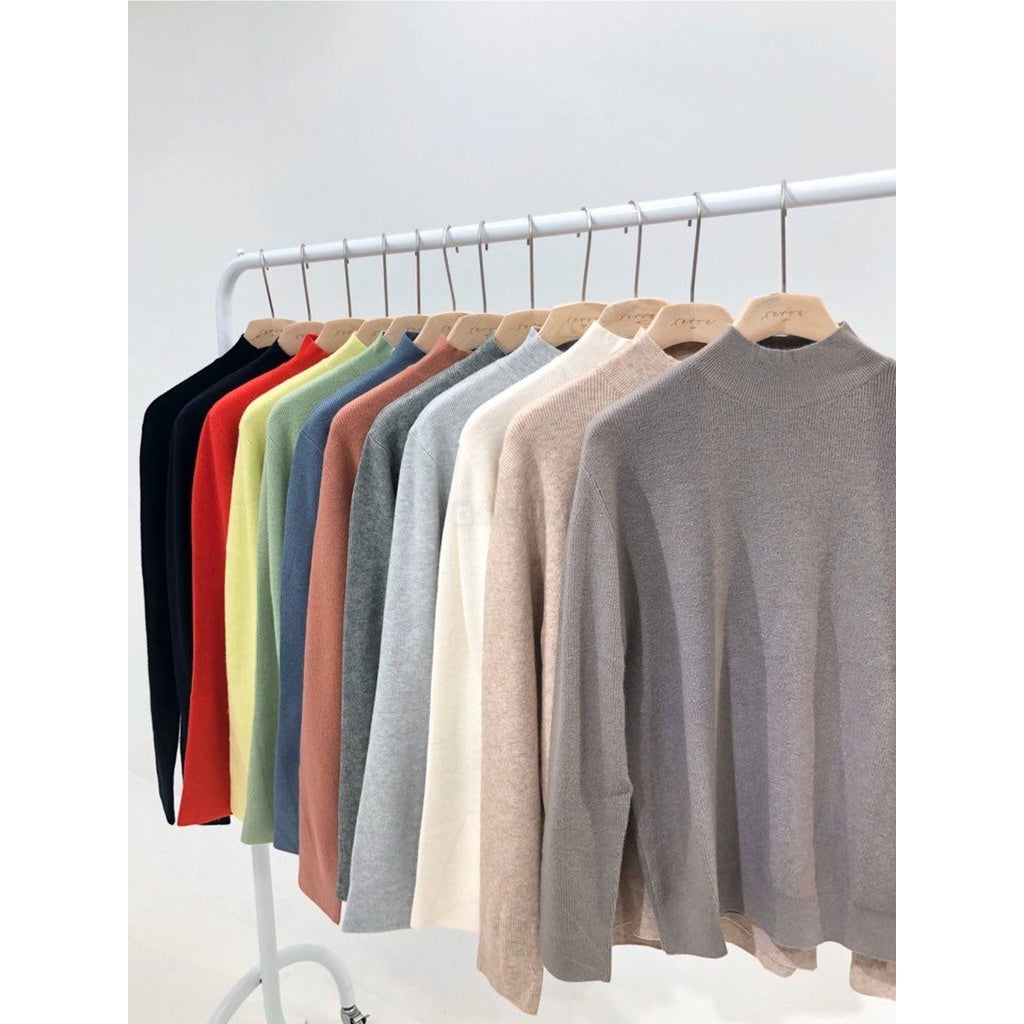 【Metanoia】韓國設計 針織打底高領長袖上衣