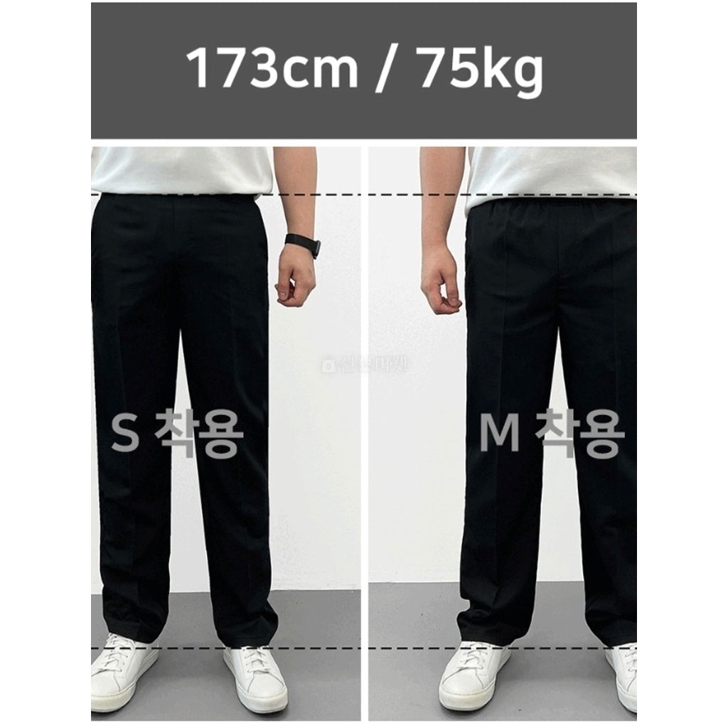 【Metanoia】韓國設計 休閒鬆緊帶落地褲