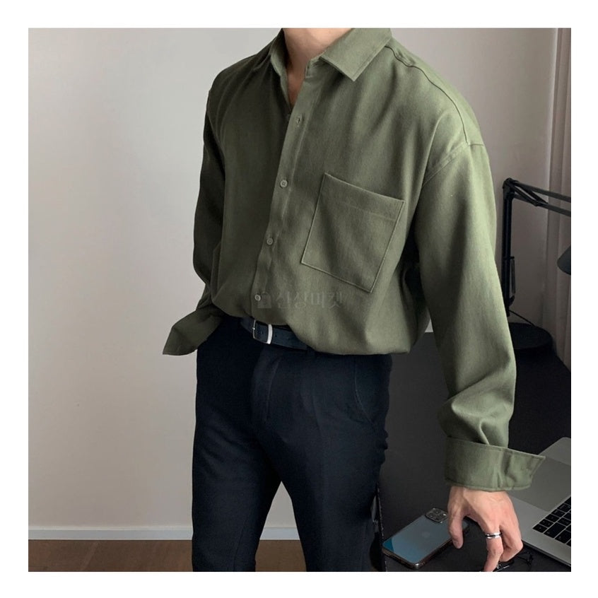 【Metanoia】🇰🇷韓製 翻領素色襯衫