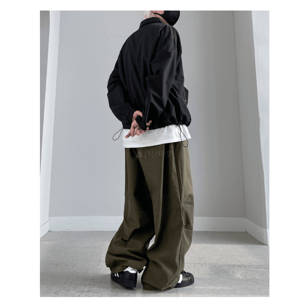 【Metanoia】🇰🇷韓製 休閒寬鬆尼龍落地褲