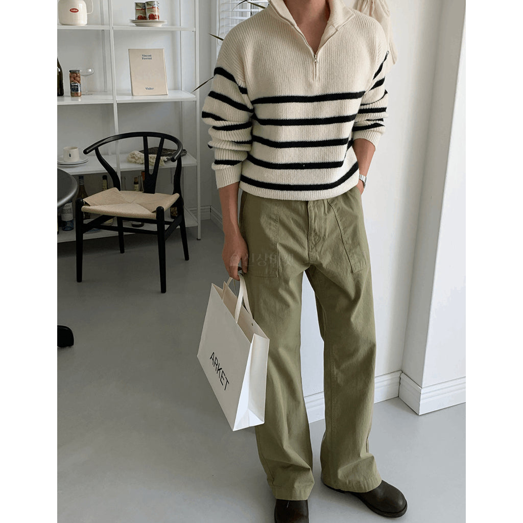 【Metanoia】🇰🇷韓製  落地卡其褲