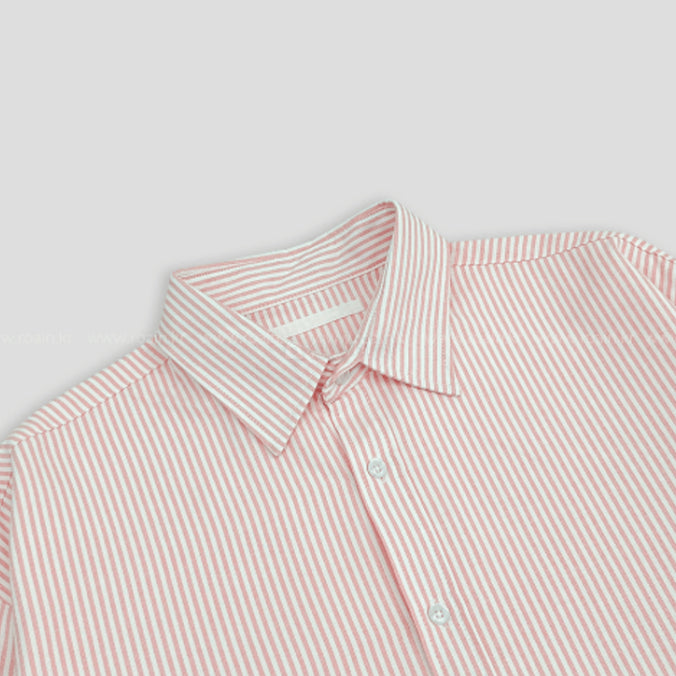 【Metanoia】🇰🇷韓製 條紋翻領長袖襯衫