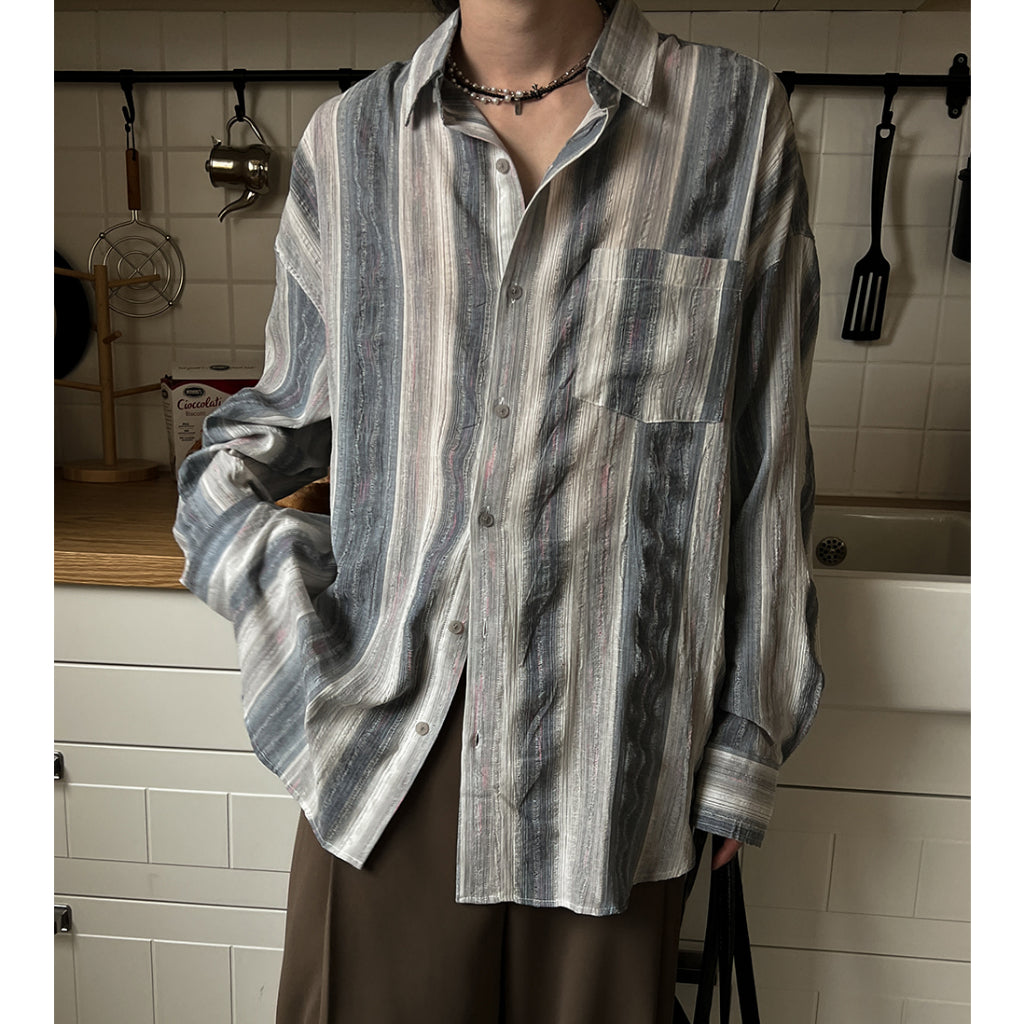【Metanoia】🇰🇷韓製 條紋長袖襯衫