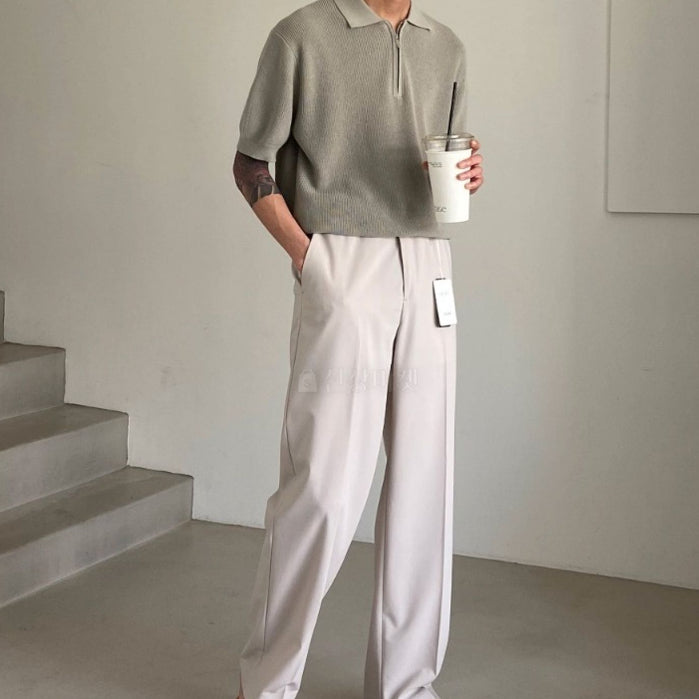 【Metanoia】韓國設計 半拉鍊polo衫