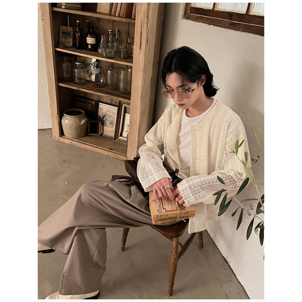 【Metanoia】🇰🇷韓製 鏤空透氣麻花外套