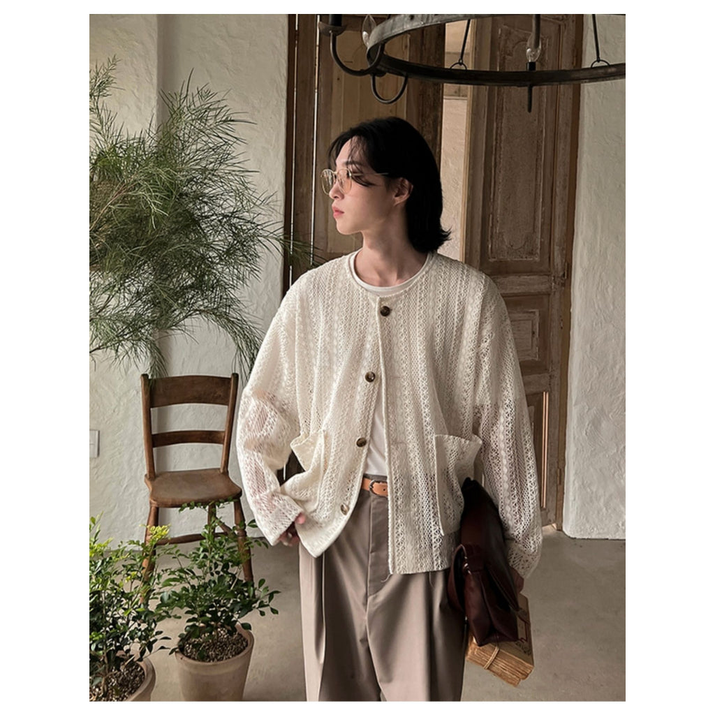 【Metanoia】🇰🇷韓製 鏤空透氣麻花外套