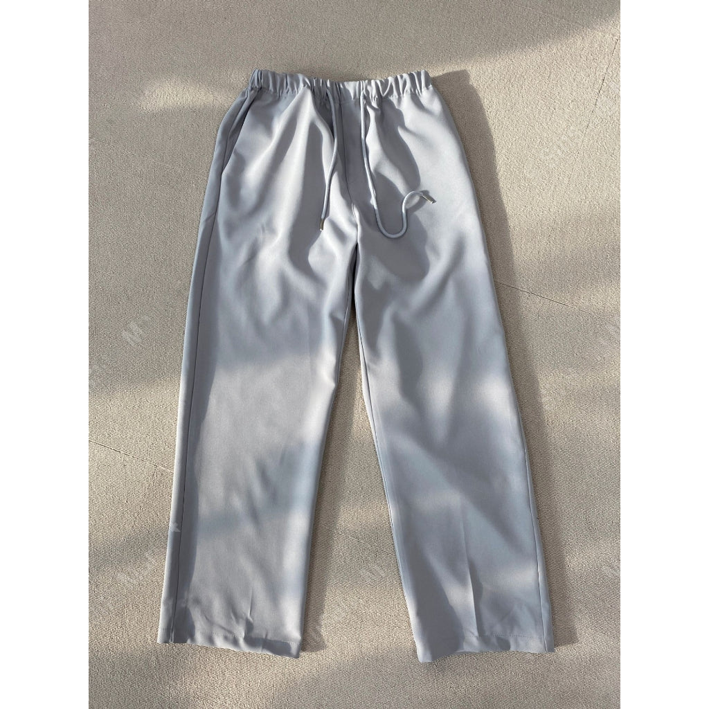 【Metanoia】🇰🇷韓製  寬鬆休閒鬆緊帶西裝落地褲