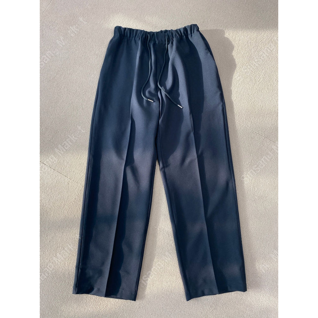 【Metanoia】🇰🇷韓製  寬鬆休閒鬆緊帶西裝落地褲