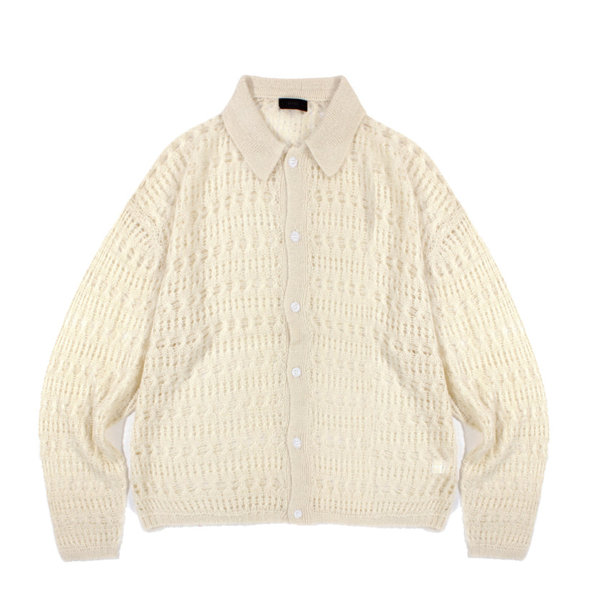 【Metanoia】🇰🇷韓製 翻領鏤空針織長袖外套