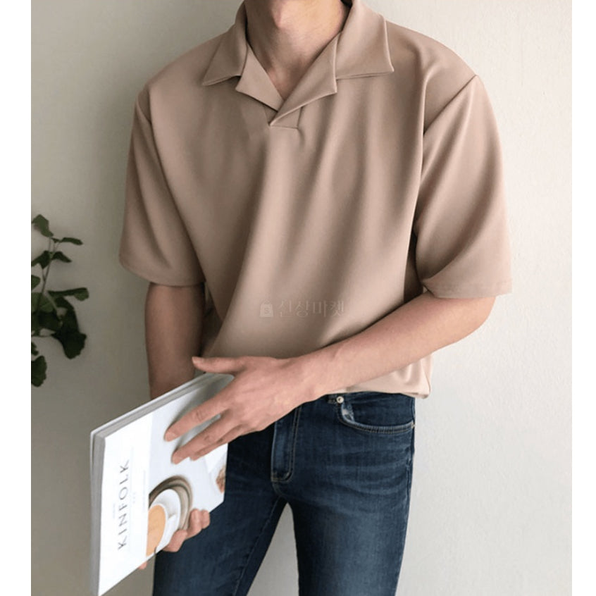 【Metanoia】🇰🇷韓製 古巴領短袖T