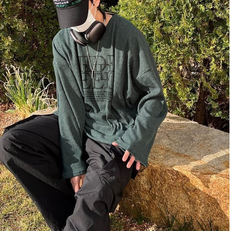 【Metanoia】🇰🇷韓製 海德字母條紋針織T恤