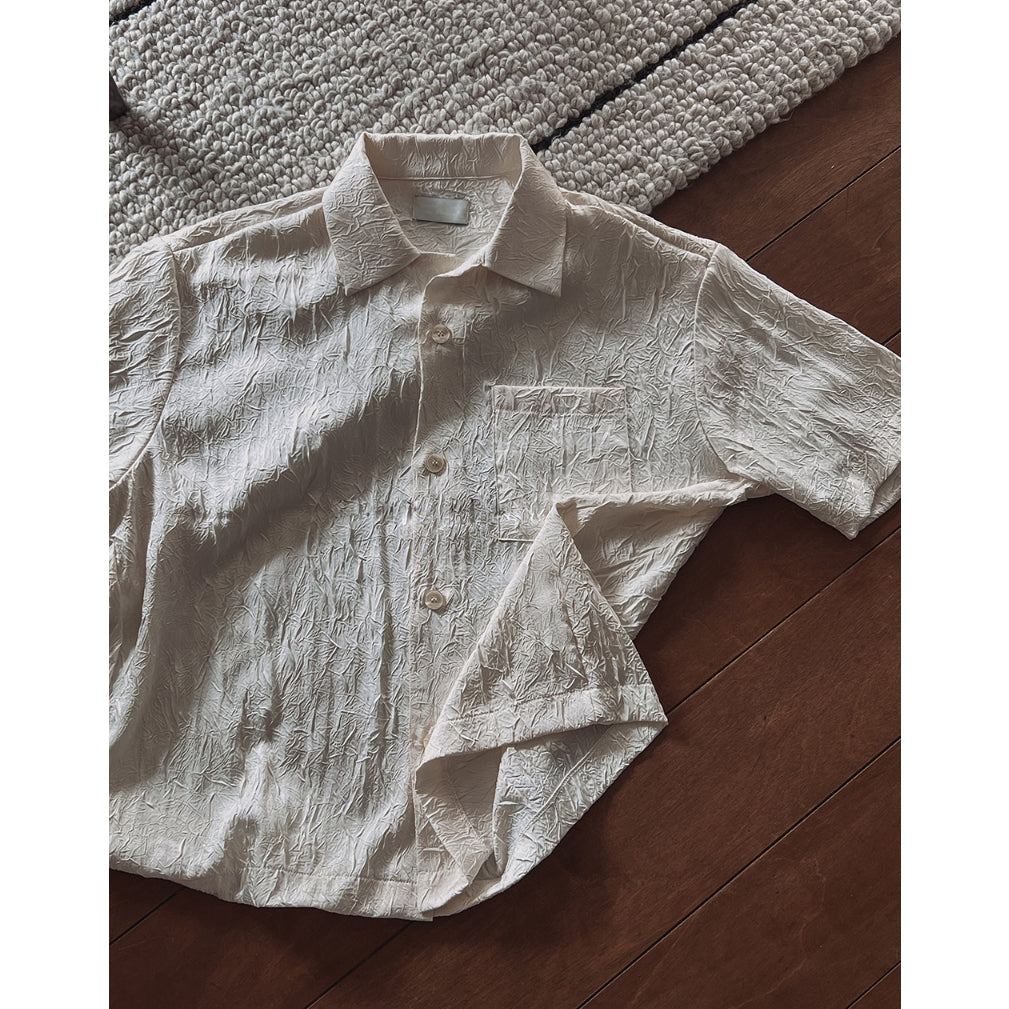 【Metanoia】🇰🇷韓製 人造絲短袖襯衫