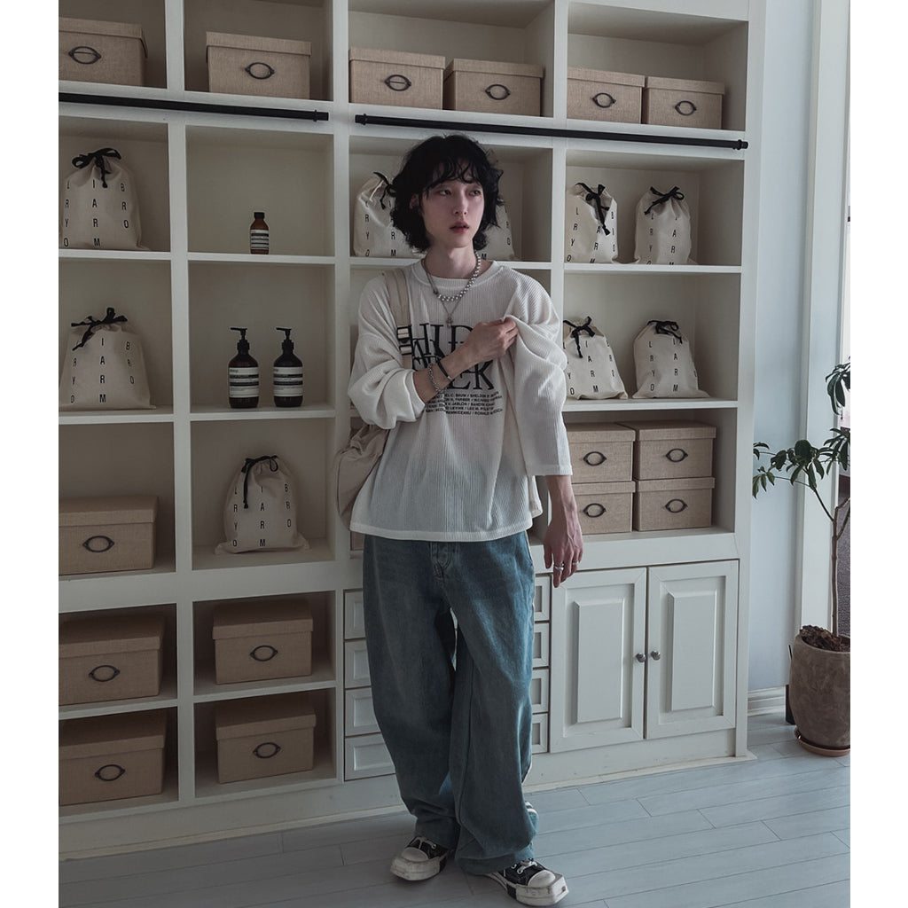 【Metanoia】🇰🇷韓製 海德字母條紋針織T恤