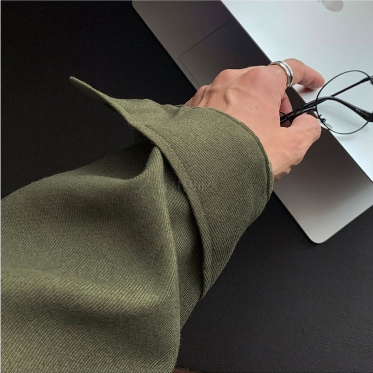 【Metanoia】🇰🇷韓製 翻領素色襯衫